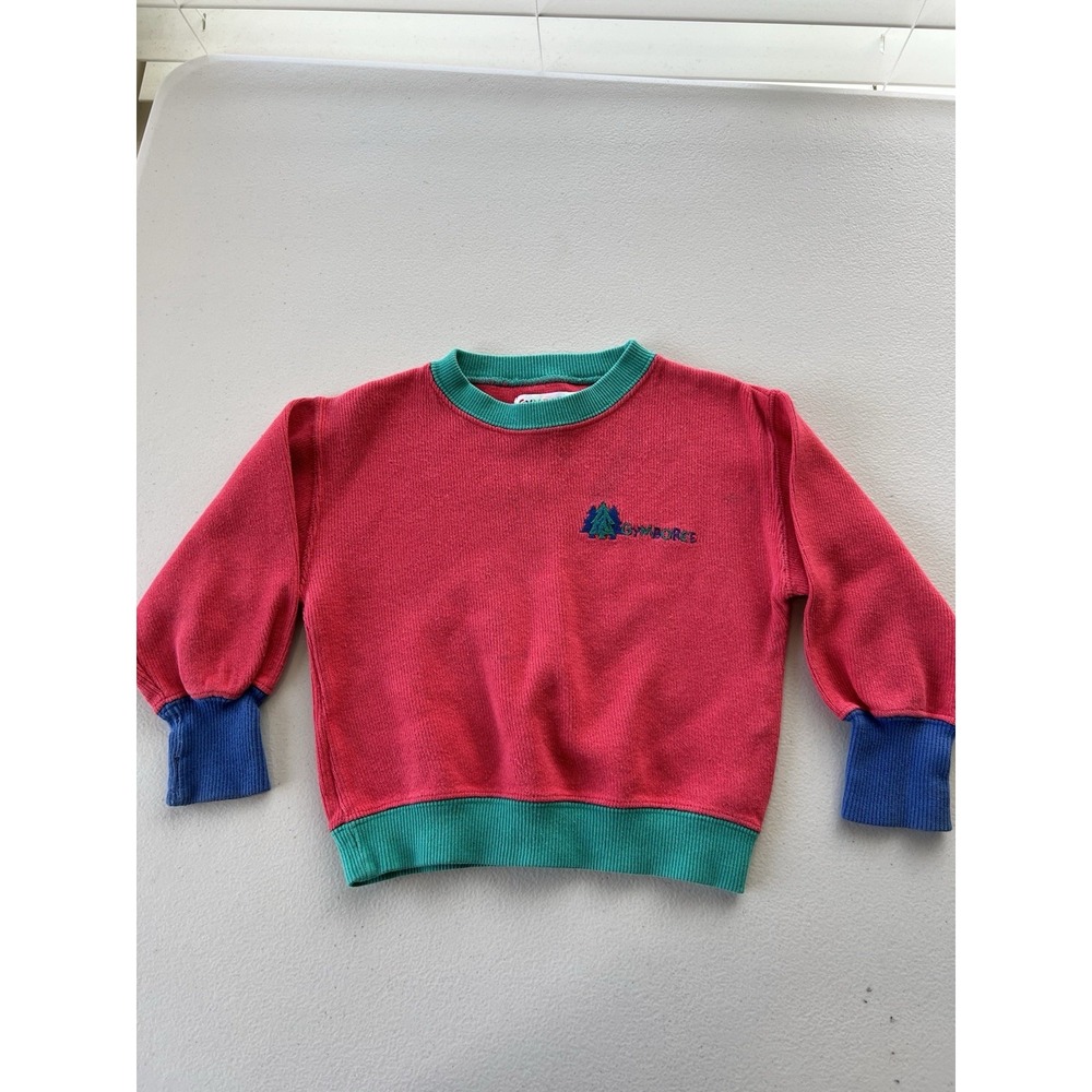 Vintage 90s Gymboree Colorblock Sweater Rainbow Tag Knit Pullover Size Small